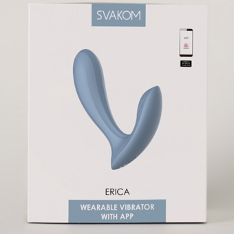 Вибратор Svakom Erica с управлением от приложения голубой