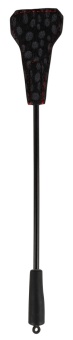 Чёрная мини-шлёпалка с треугольным шлепком - 25 см.