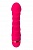 Розовый рельефный вибромассажер - 16 см.