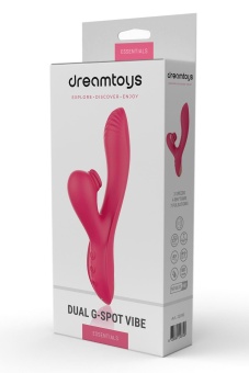 Розовый вибратор-кролик Dual G-Spot Vibe - 22,5 см.