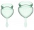 Набор из 2 менструальных чаш с кончиком-капелькой Satisfyer зеленые Набор из 2 менструальных чаш с кончиком-капелькой Satisfyer зеленые