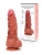 Телесный фаллоимитатор с имитацией шибари - 25 см.