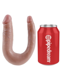 Двухсторонний фаллоимитатор King Cock U-Shaped Double малый телесный