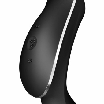 Вакуумный вибростимулятор с изгибом Satisfyer Curvy Trinity 2 чёрный