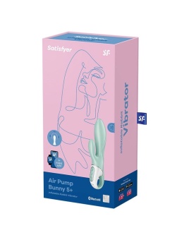 Расширяющийся вибратор-кролик Satisfyer Air Pump Bunny 5 с приложением