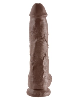 Фаллоимитатор на присоске с мошонкой King Cock with Balls 25 см коричневый