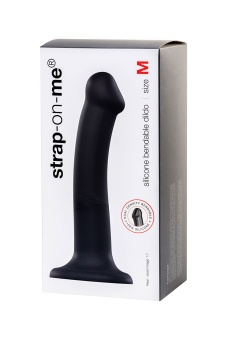 Гибкий фаллоимитатор на присоске Strap-on-me M черный