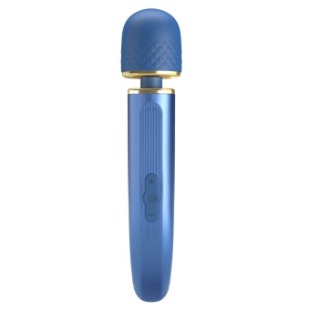 Синий wand-вибромассажер Colorful Massager - 24 см.