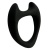 Черное эрекционное кольцо с рожками Wooomy Toro M
