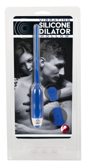 Вибратор уретральный полый внутри Dilator Hollow синий