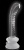 Рельефный фаллоимитатор из стекла присоской Icicles №88 прозрачный - 18 см