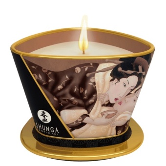 Массажное аромамасло в виде свечи Shunga Excitation Chocolate Шоколад - 170 мл