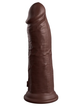 Коричневый фаллоимитатор 8  Silicone Dual Density Cock - 22,8 см.