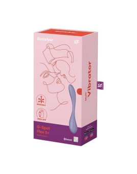 Гибкий вибратор Satisfyer G-Spot Flex 5+ с управлением от приложения фиолетовый