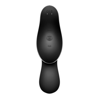 Вакуумный вибростимулятор с изгибом Satisfyer Curvy Trinity 2 чёрный