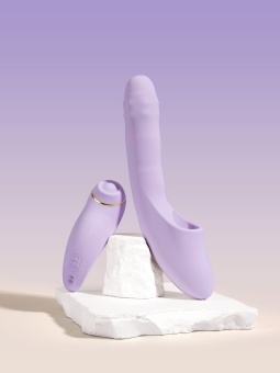 Вибратор со стимулятором клитора Svakom DuoGlow с приложением лиловый