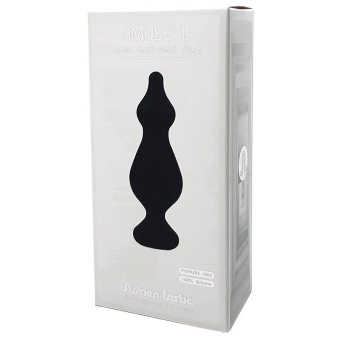 Черная анальная втулка Amuse L - 13,8 см.