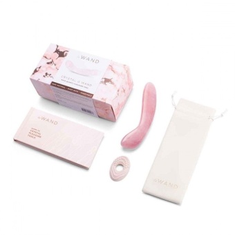 Фаллоимитатор для зоны G Le Wand Crystal G-wand розовый кварц