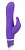 Фиолетовый силиконовый вибратор со стимулятором клитора - 21 см.
