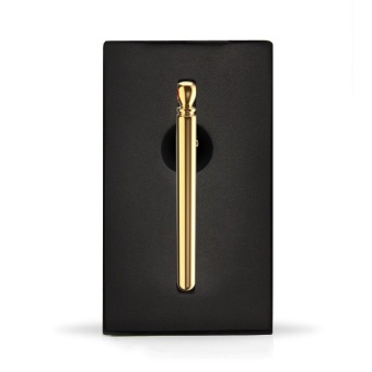 Золотистая подвеска-вибратор Genie Flirting Pen