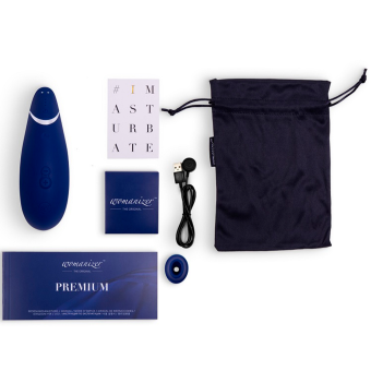 Бесконтактный клиторальный стимулятор Womanizer Premium синий