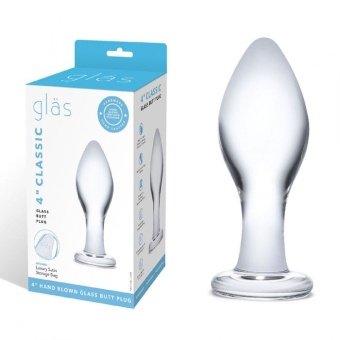 Стеклянная анальная пробка Glas Classic прозрачная
