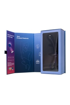 Двухсторонний фаллоимитатор Satisfyer Double Crystal из синего стекла