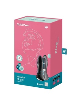 Вибропробка с ротацией и приложением Satisfyer Rotator Plug 1+ чёрная