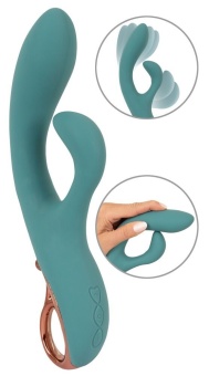 Бирюзовый вибратор-кролик The Magician Rabbit Vibrator - 22,5 см.