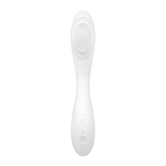 Белый вибромассажер Satisfyer Rrrolling Pleasure с движущимся шариком - 23 см