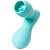 Вакуумный стимулятор клитора с язычком Jos Dingo бирюзовый