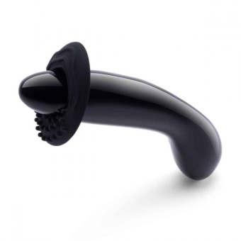 Фаллоимитатор для зоны G Le Wand Crystal G-wand чёрный обсидиан