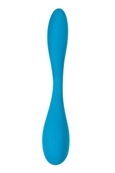 Гибкий вибратор Satisfyer G-Spot Flex 5+ с управлением от приложения голубой