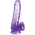 Гелевый фаллоимитатор с мошонкой King Cock Clear 13 см фиолетовый