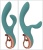 Бирюзовый вибратор-кролик The Magician Rabbit Vibrator - 22,5 см.