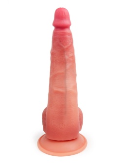 Телесный вибратор-реалистик на присоске - 30 см.