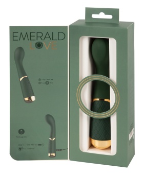 Вибратор Emerald Love Luxurious с изгибом для зоны G - 19,5 см