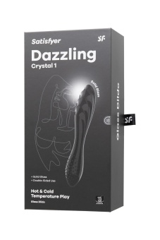 Двухсторонний стеклянный фаллоимитатор Satisfyer Dazzling Crystal 1 черный