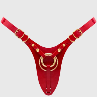 Пояс для страпона Strap-On-Me Leatherette Harness Fabulous красный