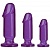 Набор из трех анальных стимуляторов Crystal Jellies Anal Starter Kit фиолетовый