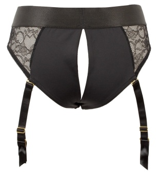Черный женский страпон Strap-on Set: трусики и насадка
