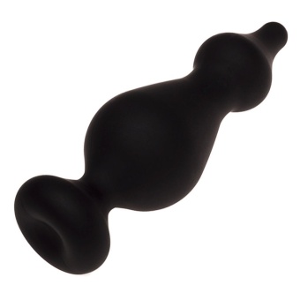Черная анальная втулка Amuse L - 13,8 см.
