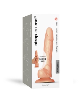 Реалистичный фаллоимитатор Strap-On-Me Sliding Skin S телесный 12,8 см
