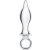Металлический плаг с кольцом Stainless Steel Metal Tapered Butt Plug With Loop Hardware - 10 см.