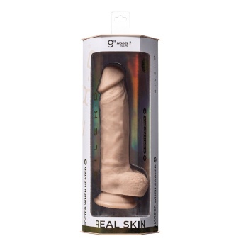 Реалистичный фаллоимитатор на присоске с эффектом памяти Silexd Model 1 Real Skin 23 см телесный