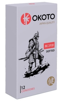 Точечные презервативы OKOTO Dotted - 12 шт.