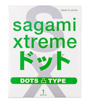 Утончённые рельефные презервативы Sagami Xtreme Type-E 1 шт