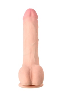 Фаллоимитатор с мошонкой на присоске RealStick Elite Dildo телесный - 24 см