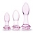 Набор стеклянных анальных пробок с розочками Glas Rosebud Butt Plug Set