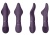 Вибратор Switch 01 с 2 насадками, маска и щекоталка фиолетовый